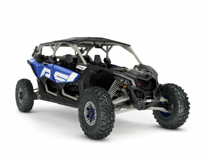 ORV SSV MY23 MaverickX3 MAX XRSSAS TurboRR Intense Blue Carbon Black Chalk Grey SKU0009NPN00 Studio 34FR CE