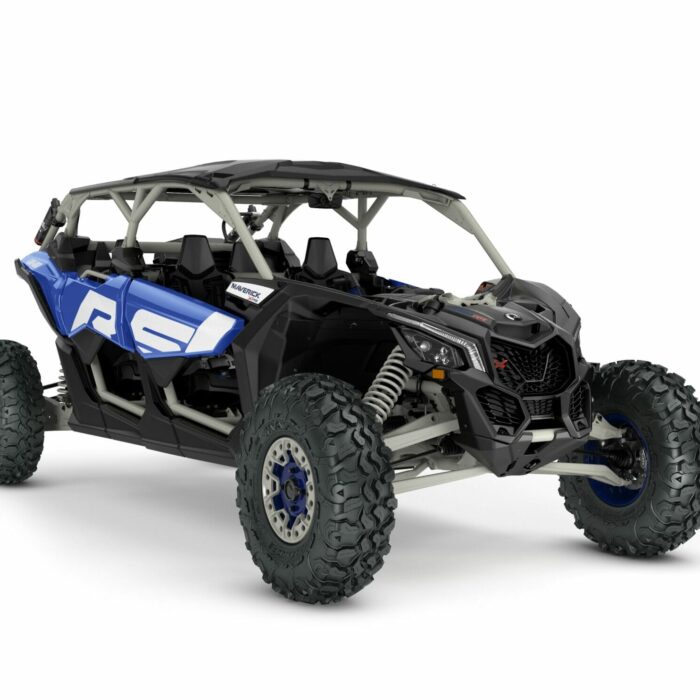 ORV SSV MY23 MaverickX3 MAX XRSSAS TurboRR Intense Blue Carbon Black Chalk Grey SKU0009NPN00 Studio 34FR CE