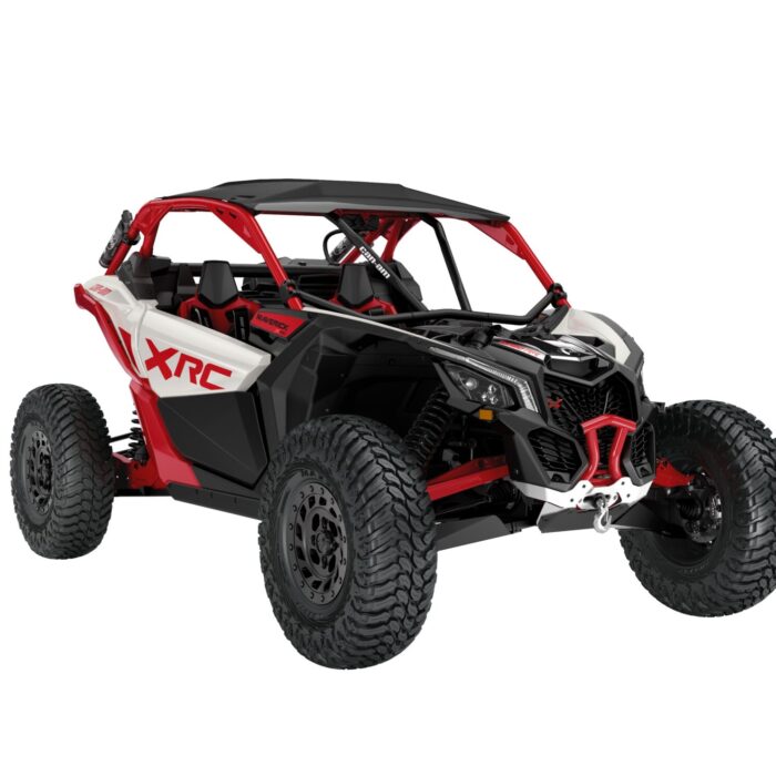 ORV SSV MY24 MaverickX3 XRC72 TurboRR Hybrid White Legion Red SKU0009MRC00 Studio 34FR CE 2