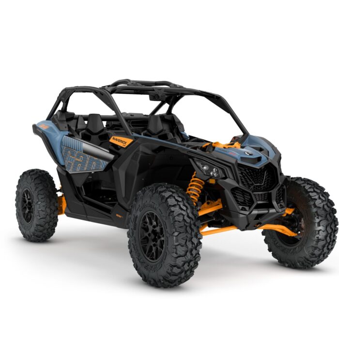 ORV SSV MY25 MaverickX3 DS TurboRR Scandi Blue Orange Crush SKU0007XSG00 Studio 34FR CE