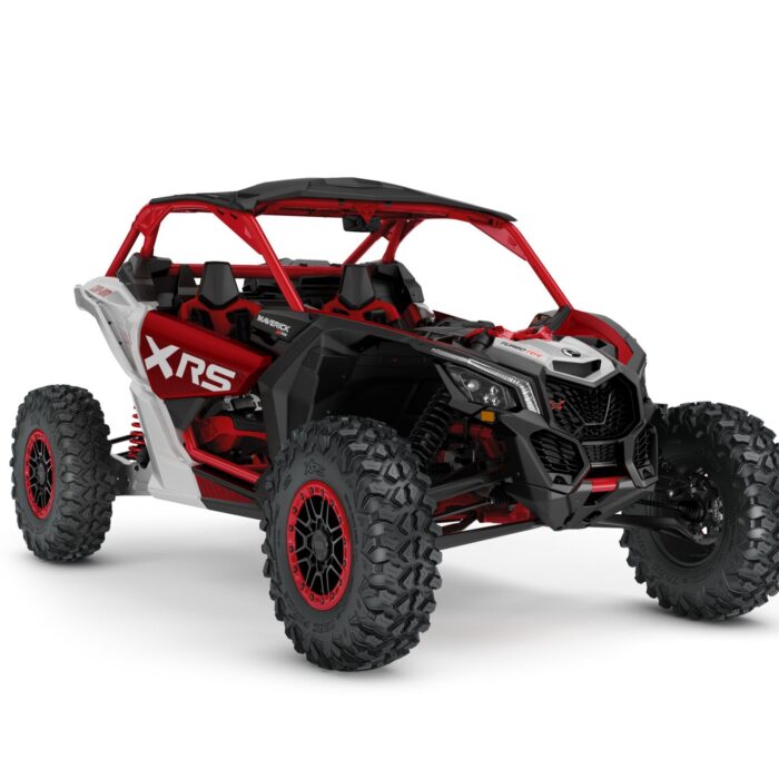 ORV SSV MY25 MaverickX3 XRSSAS TurboRR Fiery Red Hyper Silver SKU0007TSP00 Studio 34FR CE